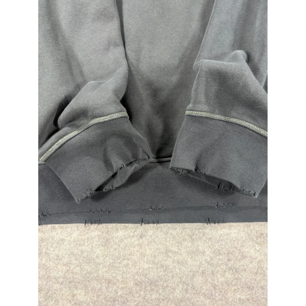 Jordan Mens XXL Washed Black Distressed Hoodie Who Said Man Was Not Meant To Fly